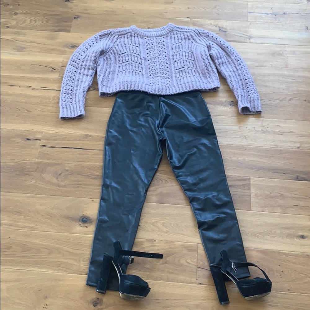 Leith faux leather leggings